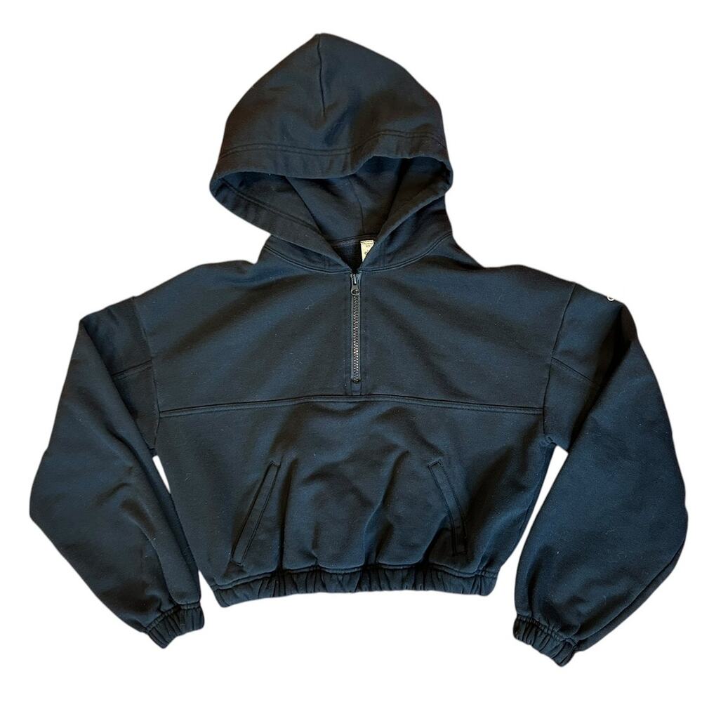 ALO Yoga Navy Blue Cropped Hoodie